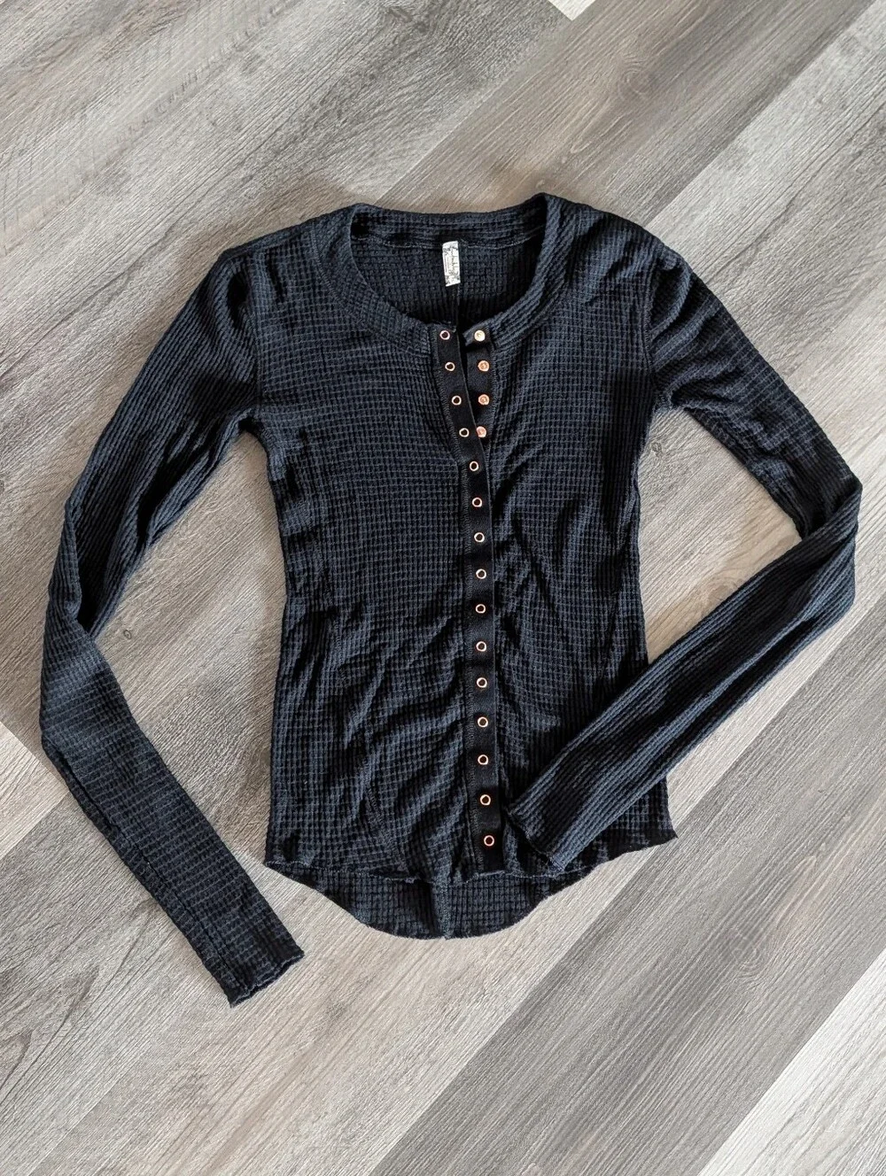 intimately FREE PEOPLE going places waffle cardi top XS S